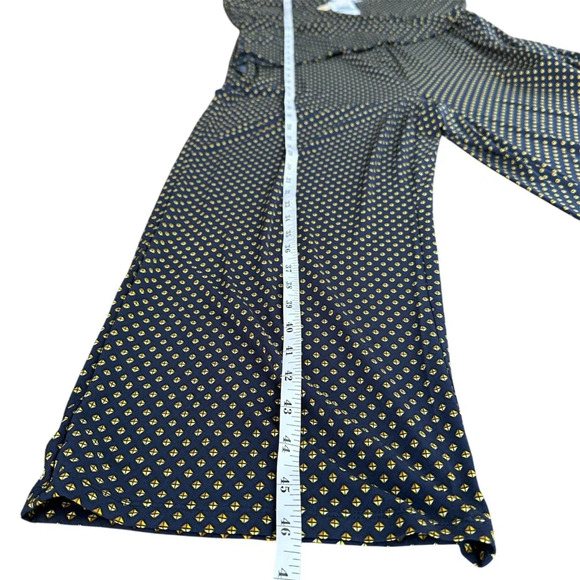 Michael Kors NWT Women's Pattern Side-Tie Sleeveless Navy Gold Jumpsuit Large - Picture 6 of 10